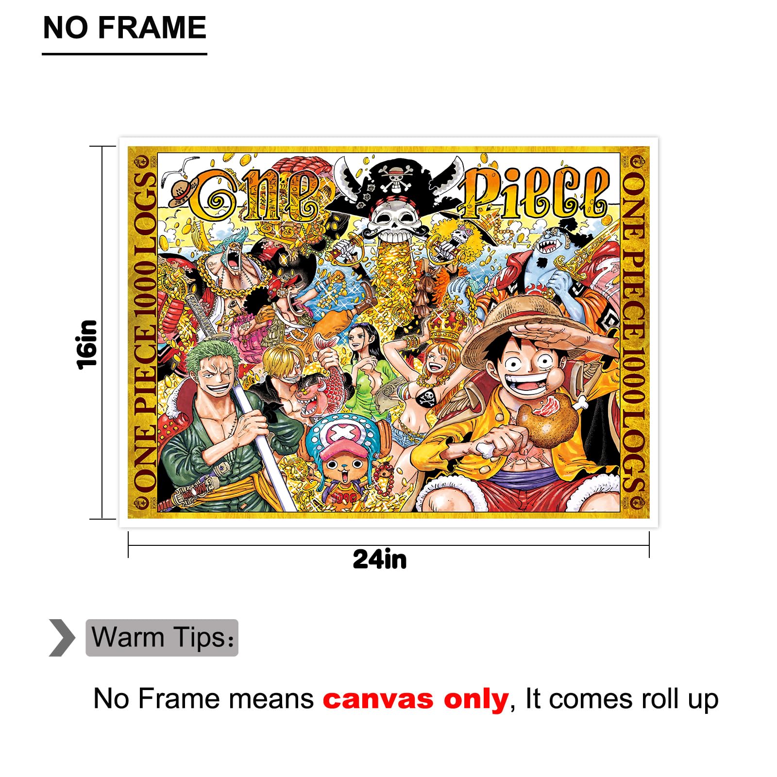Amazon.co.jp: アニメポスター ルフィ キャンバス ウォールアート ゾロ